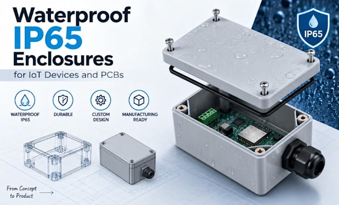 design waterproof ip65 electronics enclosures for iot devices and pcbs