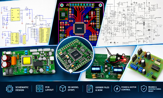 design power electronic pcb dc dc converter smps bms and motor driver, schematic