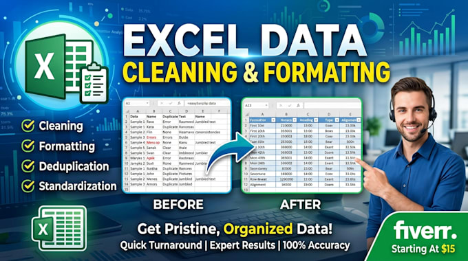 excel data cleaning and formatting
