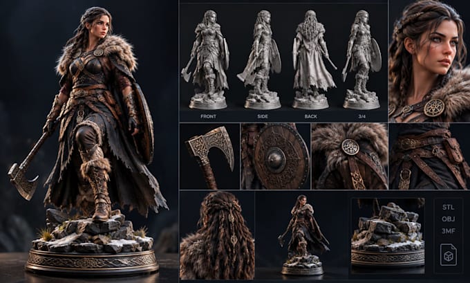 design 3d custom models for printing 3d characters for printing