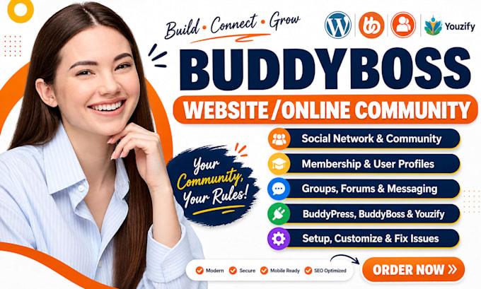 build wordpress social network with buddyboss buddypress youzify