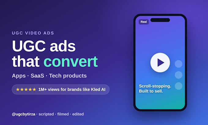 create ugc video for apps, saas, and tech product