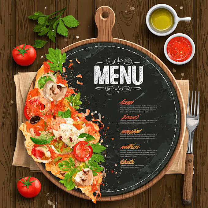 do restaurant menu design and fast food pizza burgers