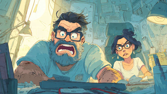 custom comic character for illustration