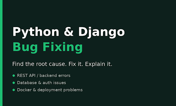 fix bugs in your python or django web application