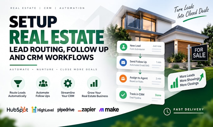setup real estate lead routing follow up and CRM workflows
