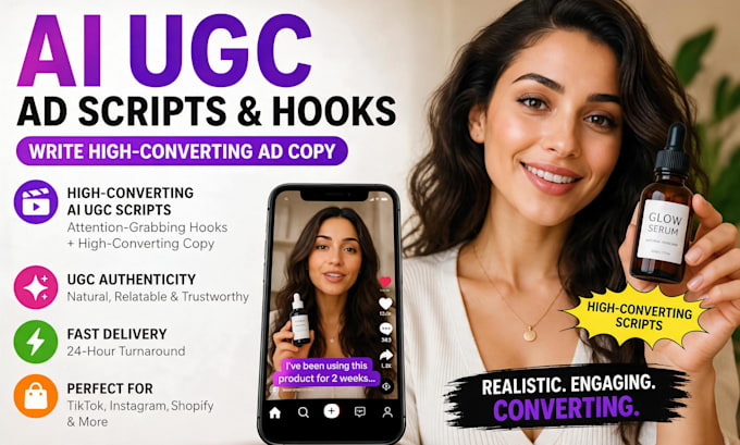 write high converting ai ugc ad scripts and hooks
