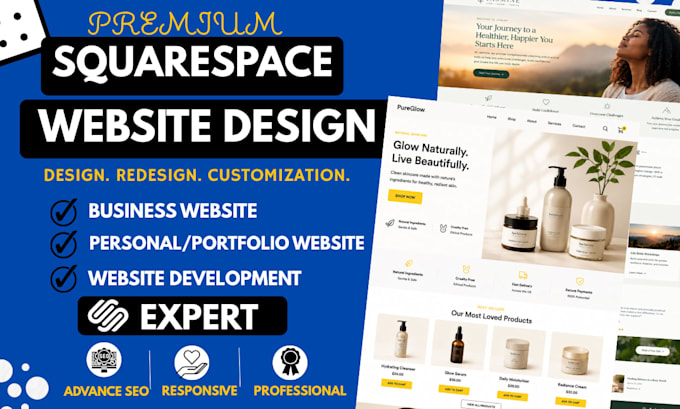 do squarespace website design, squarespace redesign and squarespace website SEO