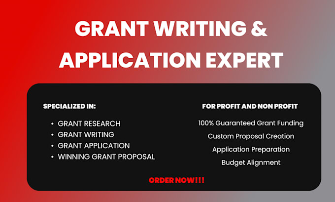 provide expert grant proposal writing and grant application preparation