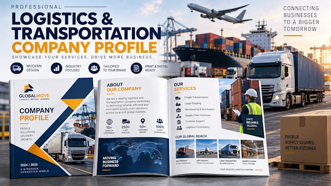 transport profile company profile freight profile logistics brochure