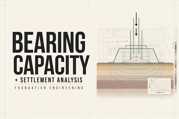 calculate soil bearing capacity and foundation settlement