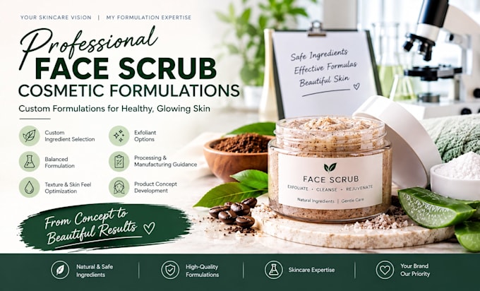 develop professional skincare and cosmetic product formulations