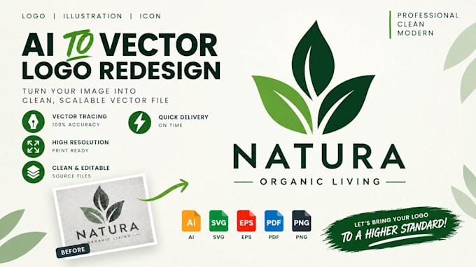 manually vectorize and redraw your ai logo