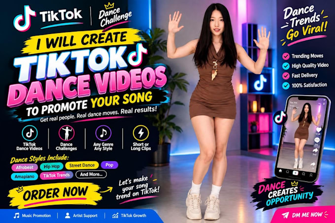 create a professional tiktok dance video for your song