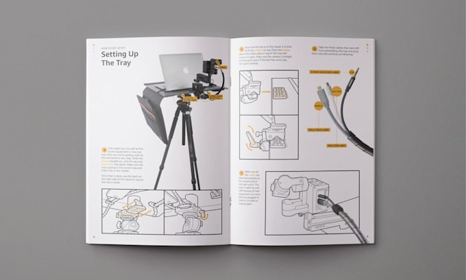 design instruction booklet, user guide and professional product guide