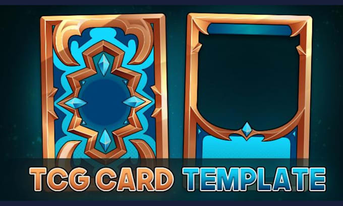 create custom tcg ccg card template trading card frame design