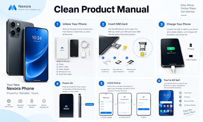 design product manuals assembly instructions and visual guides for product setup