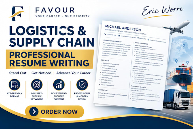 write an ats friendly logistics and supply chain resume