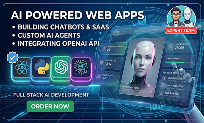 build ai web apps using react, python, openai, and custom ai agents