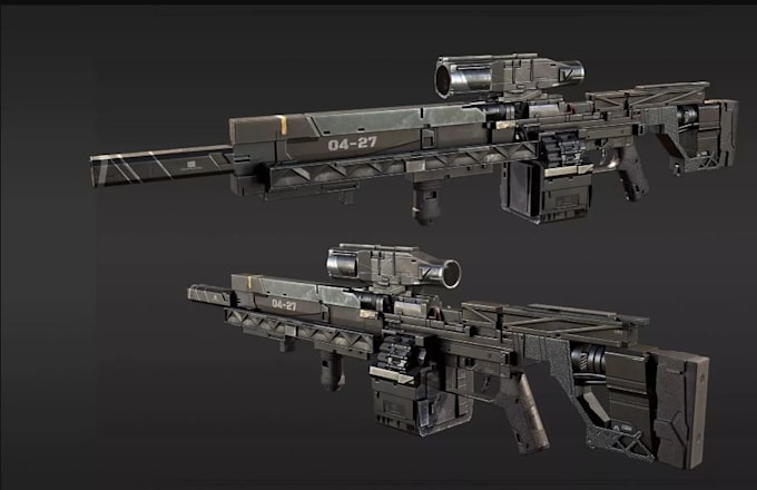 create 3d weapon models gun models and game ready props for your game