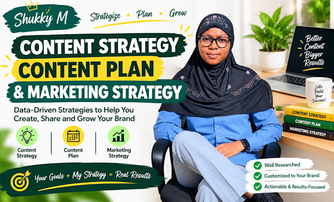 create a content strategy,content plan and marketing strategy