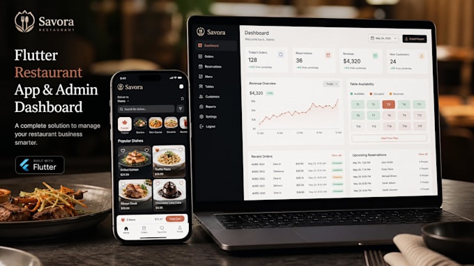 build an ai restaurant ordering table reservation flutter android app