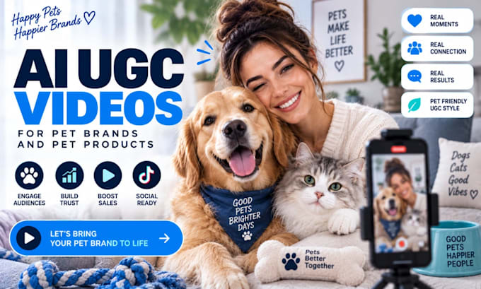 create ai ugc videos for pet brands and products