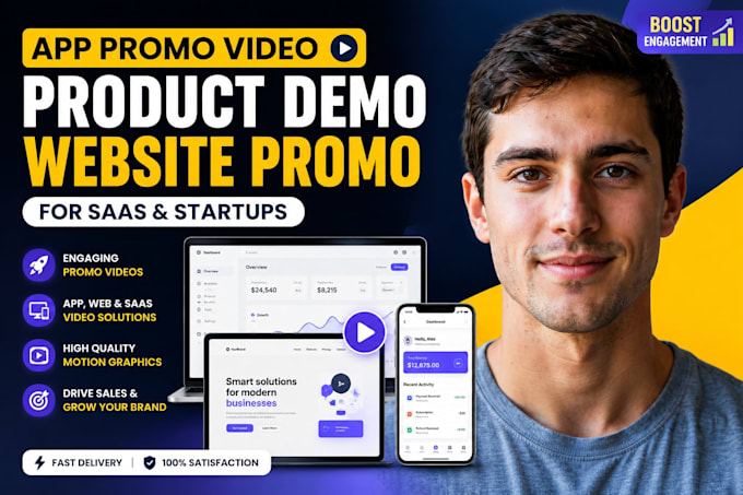 create saas product demo video, saas demo and explainer video for startup