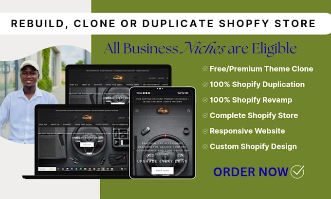 rebuild, clone or duplicate any shopify store or website