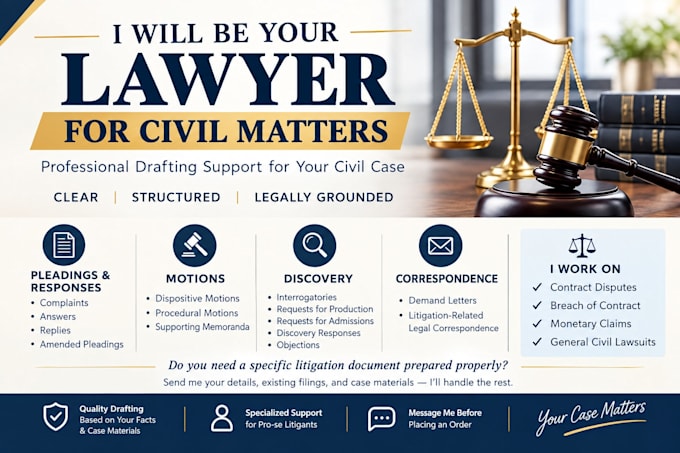 be your lawyer for civil matters