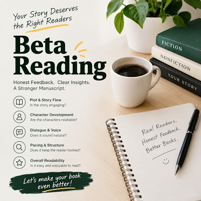 beta read your novel and provide honest detailed reader feedback