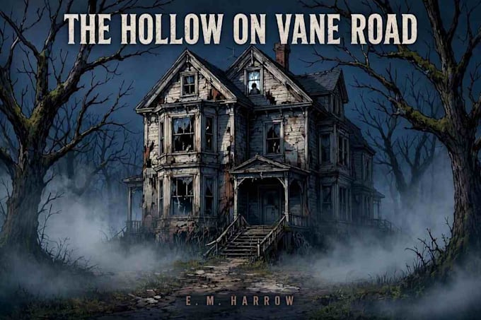 design a terrifying horror book cover illustration