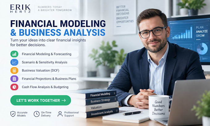 build a financial model, forecast, valuation, scenario and sensitivity analysis