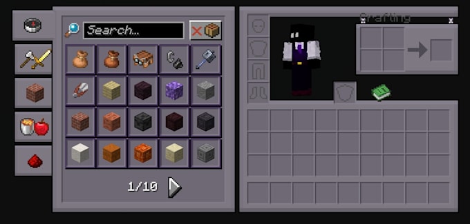 create custom minecraft texture packs, gui, UI and 3d models