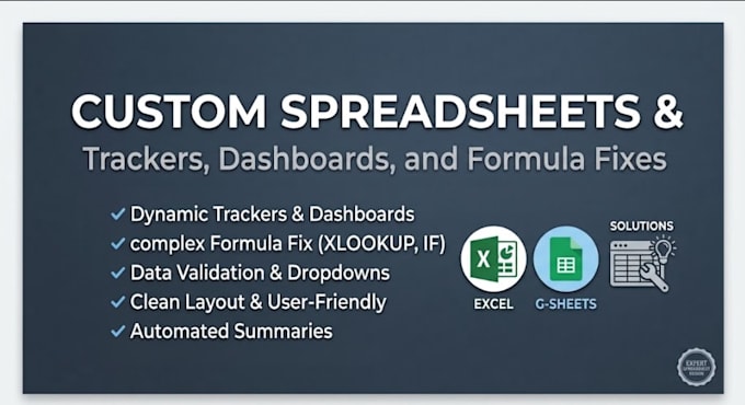 create custom excel spreadsheet templates and fix complex formulas