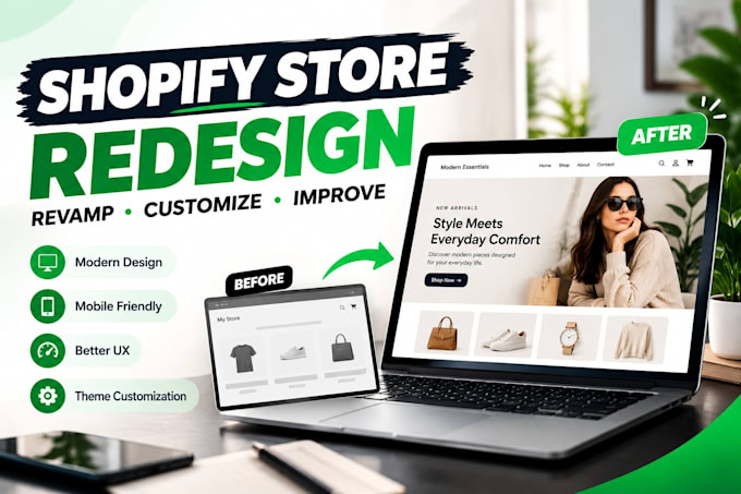 redesign and revamp your shopify store