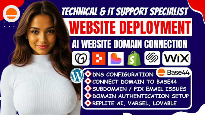 connect your domain to netlify, shopify, base44, squarespace, or any website