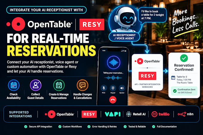 integrate your ai receptionist with opentable or resy