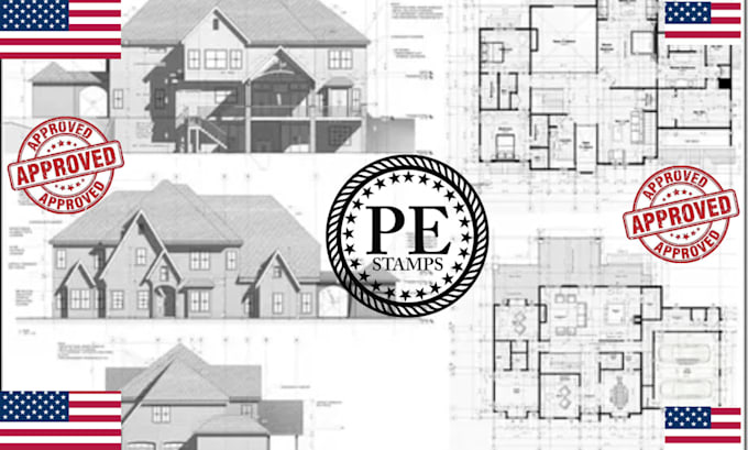 draw, stamp ca nc sc md wa pa ga architectural plan, structural engineer