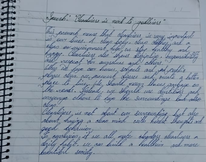 write beautiful cursive handwritten letters or notes