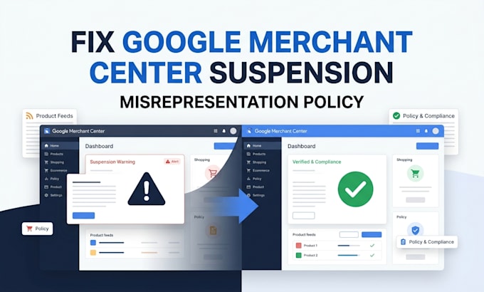 fix google merchant center suspension and misrepresentation