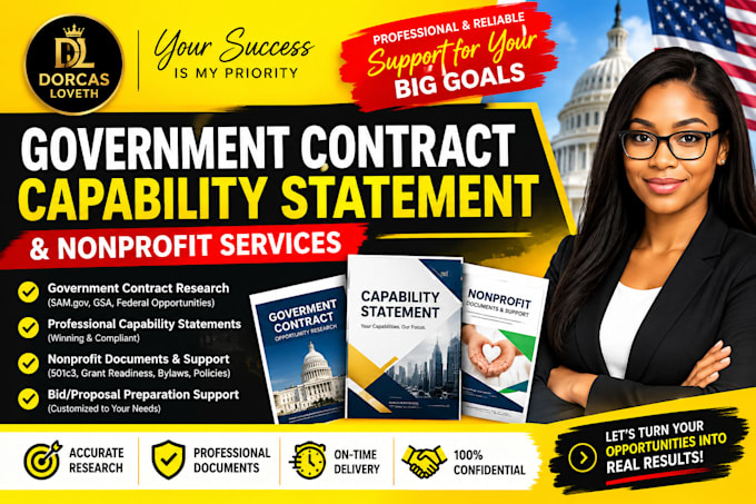 winning government capability statement for government contract in 6hrs