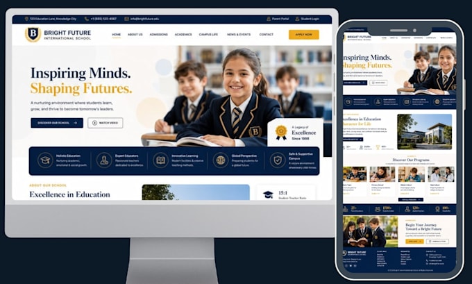 design lms website elearning website online course website online training