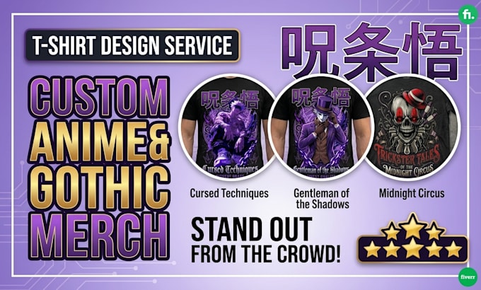 design custom anime and cartoon t shirt design