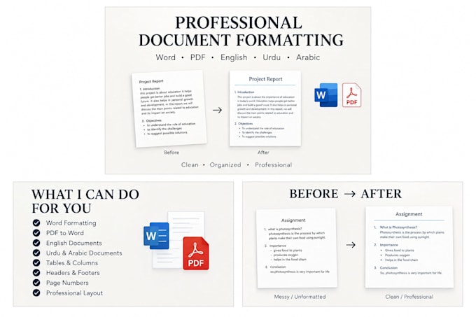 professionally format your word document or PDF