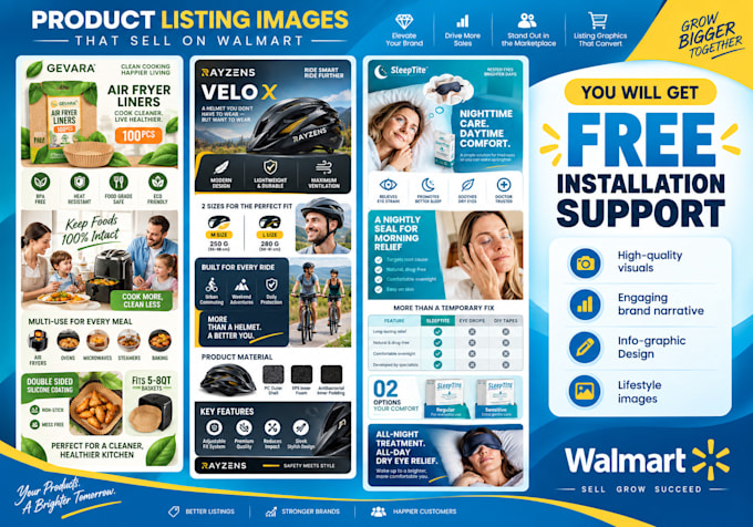 create walmart product listing images and graphics