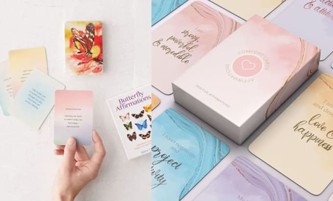 design custom christian affirmation cards and scripture flashcards game deck box