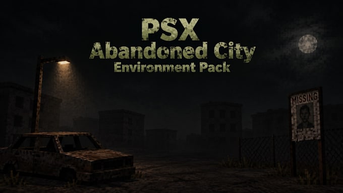 create ps1 psx ps2 low poly horror environments game ready maps assets and props