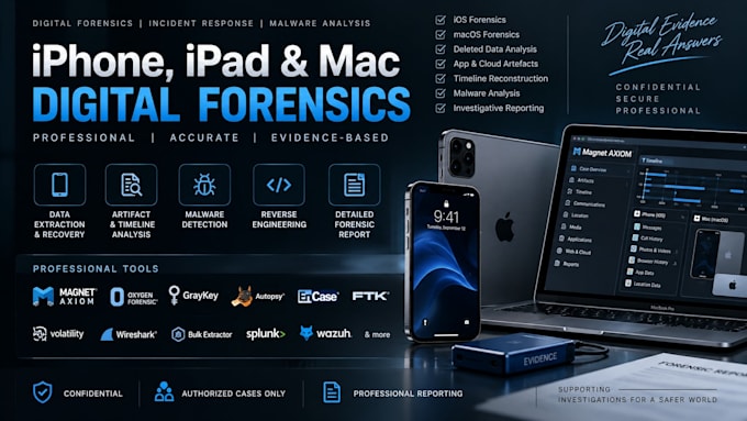 perform iphone, ipad and mac digital forensic analysis