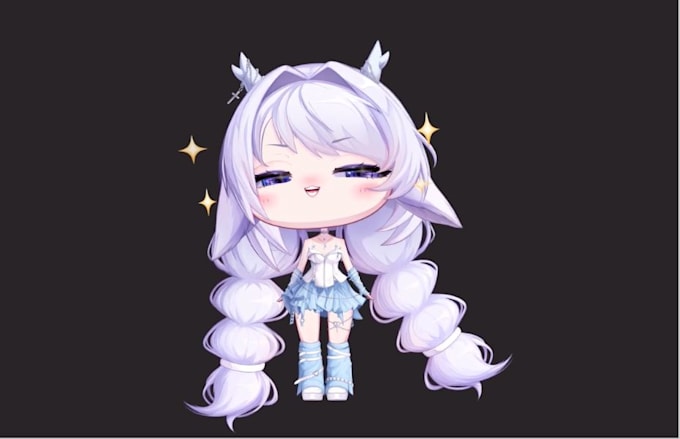 design and rig live2d chibi vtuber model for streaming